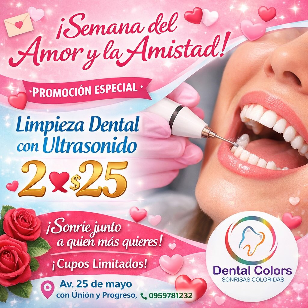 Promoción de limpieza dental con ultrasonido